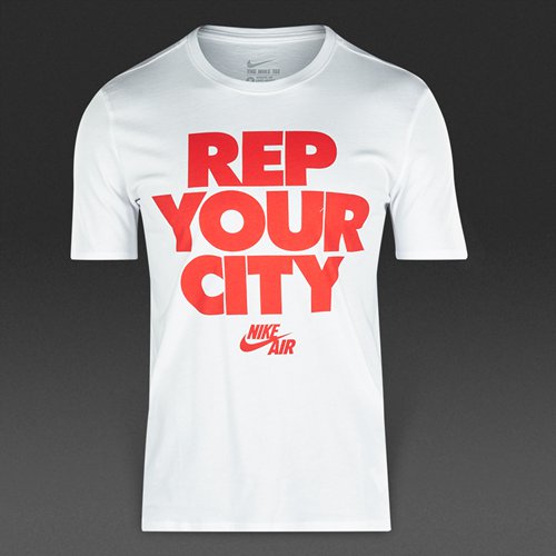 Nike Sportswear Rep Your City Tee White / University Red for Men